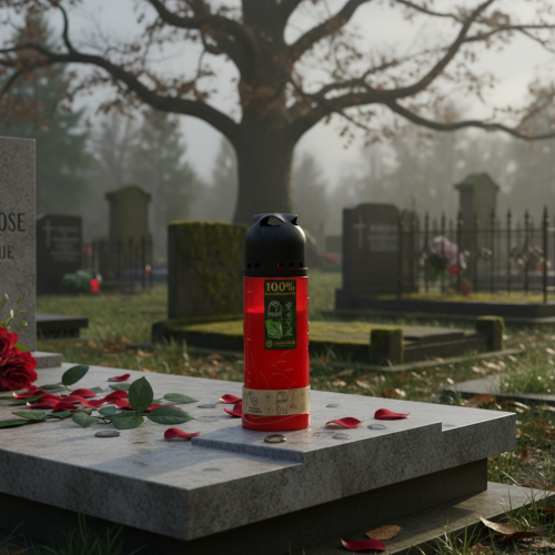 Artikel Gravljus rött vegetabiliskt olja ICP-ljus för minne H24cm