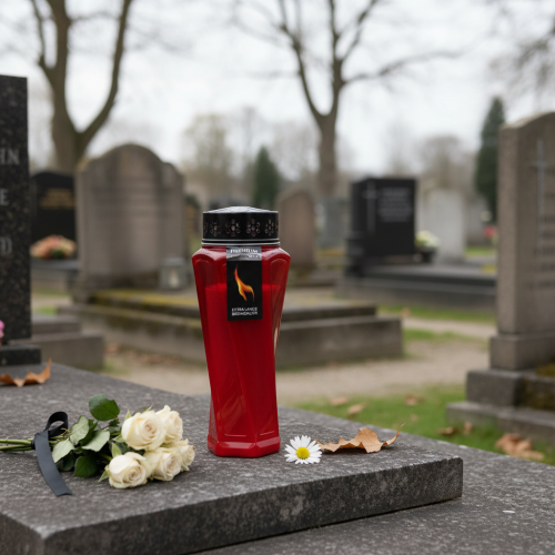 Artikel Gravljus Plast roterad Röd Ø11cm H25cm