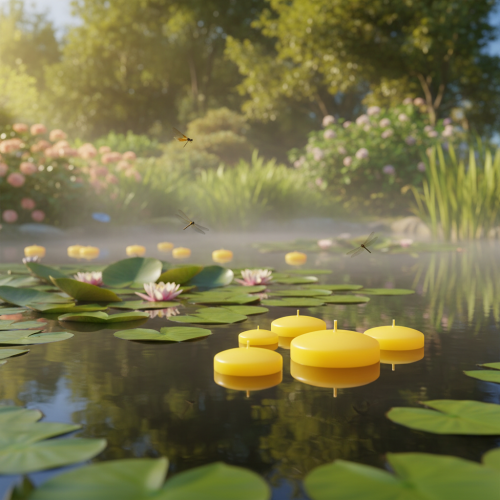 Artikel Flytande ljus, flytande dekorativt element, mångsidig användning i hem och trädgård, 8 cm, 8 stycken