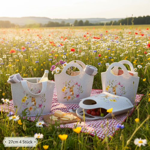 Artikel Filtpåse med söt påskhare, lämplig för vår och sommar, 27 cm, 4 stycken