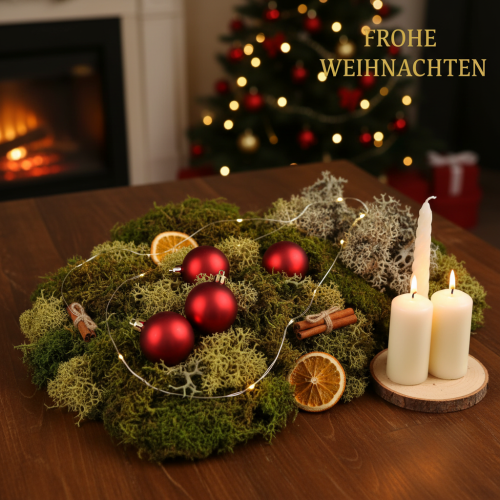 Artikel Dekorativ mossa för pyssel, blandad grön och ljusgrön naturlig mossa, 75 g