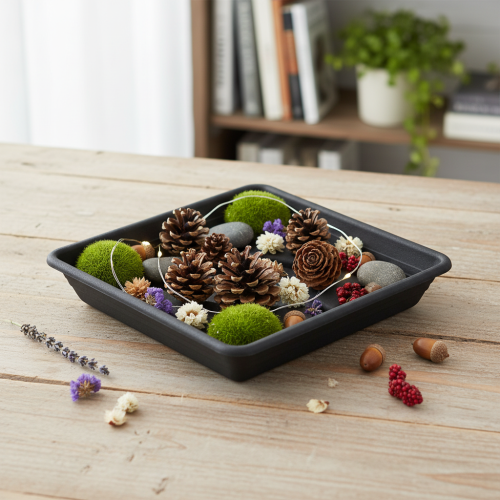 Artikel Underlägg Lara kvadrat 20cm x 20cm antracit 1 st