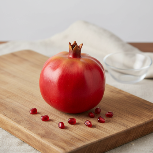 Artikel Granatäpple dekorativ frukt konstgjord röd fönsterdekoration 10,5cm