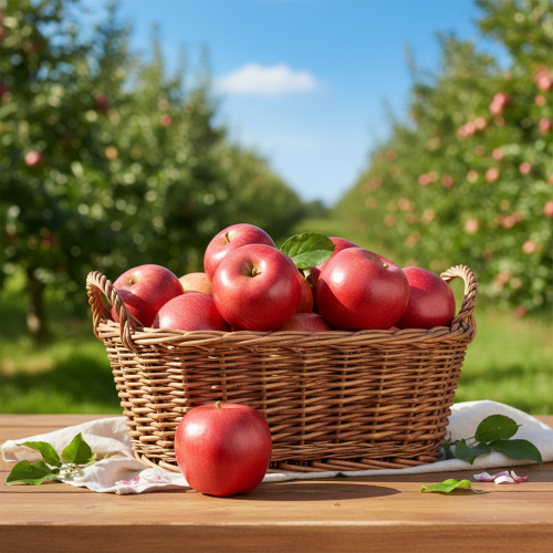 Artikel Dekorativt äpple, röd konstgjord frukt, Real Touch, 9 cm