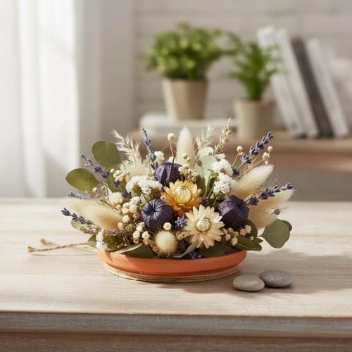 Artikel Keramikunderlägg, dekorativ terrakottaskål Ø7,5cm