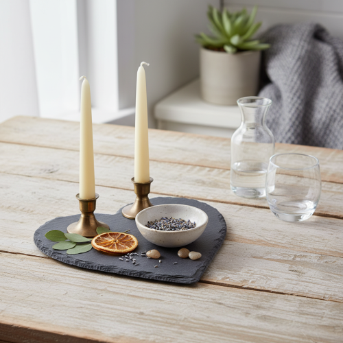 Artikel Hjärtformad dekoration i skiffer för snygg bordsdekoration och kreativa idéer