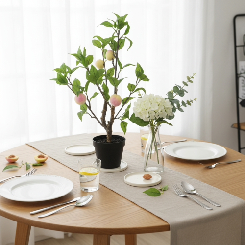 Artikel Konstgjort persikoträd med 4 frukter, dekorativt, H53cm