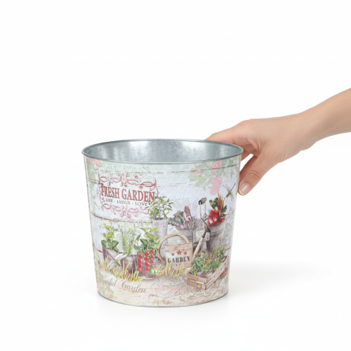 Artikel Rund metallkruka Fresh Garden H21cm