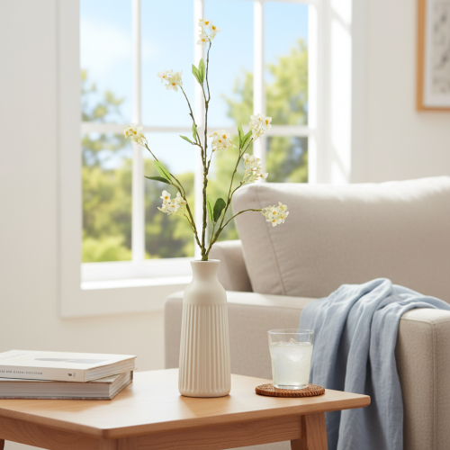 Artikel Äppelblomskvist, konstgjord blomstergren, vit, 65 cm, 1 styck