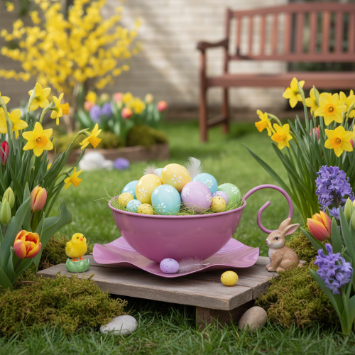 Artikel Metallmugg Ø16cm H9cm Dekorativ mugg med fat Rosa 2st