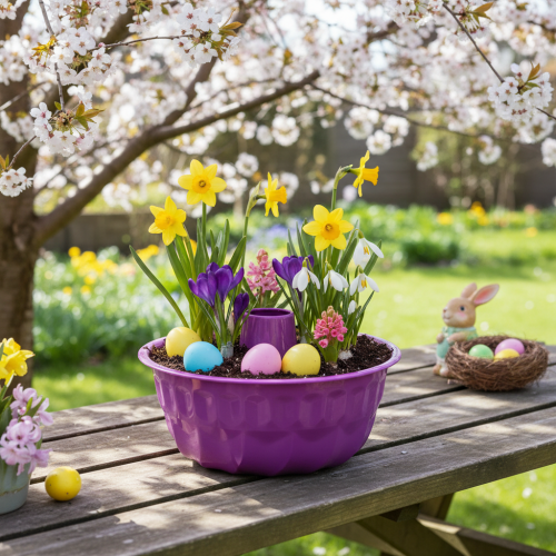 Artikel Bundtform, metall, dekorativ kakform, lila, Ø23cm, H12cm