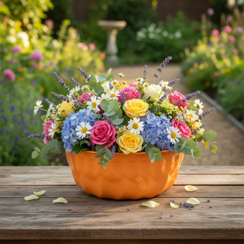 Artikel Dekorativ bakform i metall, Bundtkaka, orange, Ø23cm, H12cm