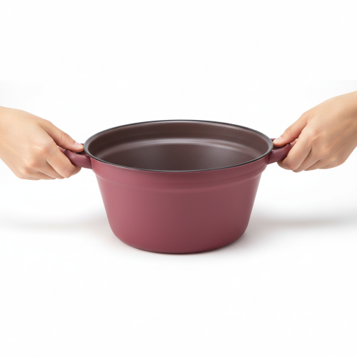 Artikel Metallhink med handtag, dekorativ kruka för plantering, röd, Ø20,5 cm, H10,5 cm