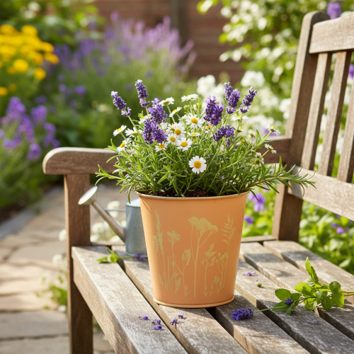 Artikel Metallkruka, persikogul, Ø11,5 cm H11,5 cm