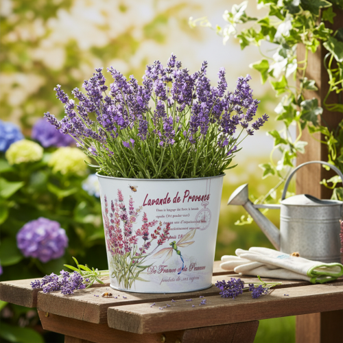 Artikel Metallplanter, blomkruka, lavendel, Ø21cm H18cm