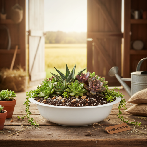 Artikel Metallskål, vit, emaljliknande, Ø36cm, H9,5cm