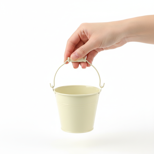 Artikel Hink med handtag, kruka, pastellfärgad metall, Ø10cm H8cm, 10 stycken