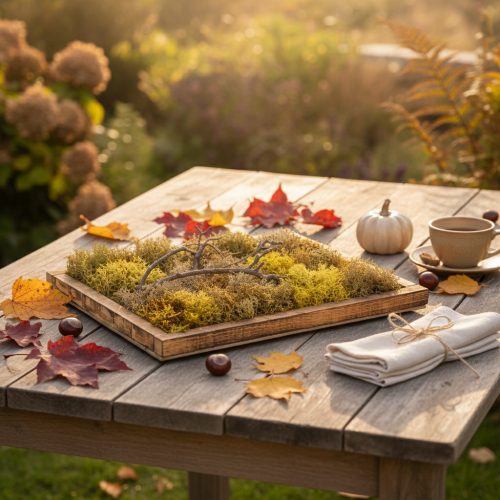 Artikel Mossbild, riktig mossbild med ram, konserverad, 40×30 cm