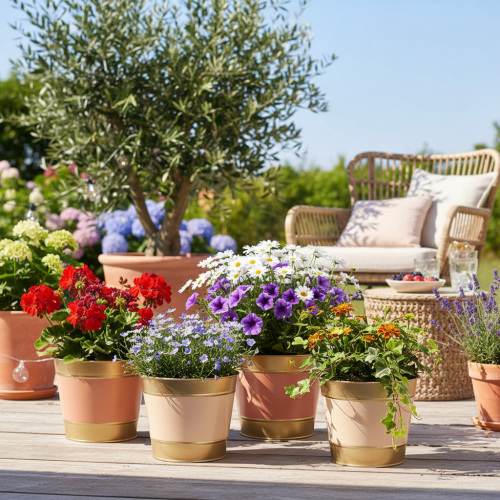 Artikel Metallkruka, Ø17cm H14,5cm, 4 delar