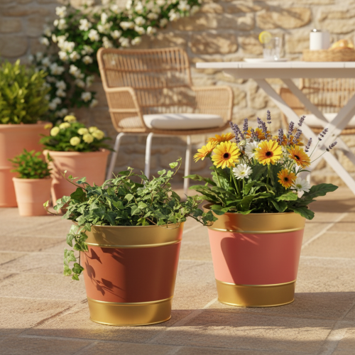 Artikel Metallkruka, Ø26cm, H22cm, 4 delar