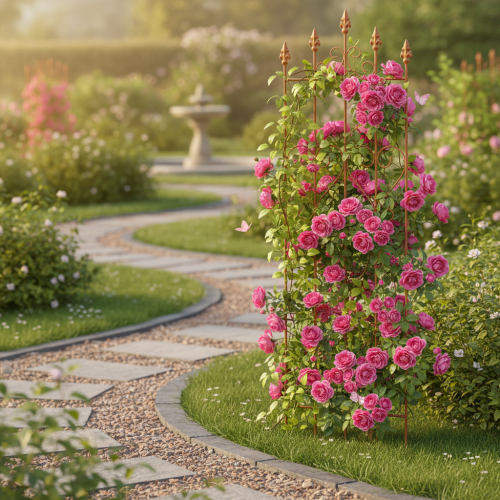 Artikel Spaljé med hjärtmotiv, klätterhjälpmedel i romantisk stil för trädgårdsgångar eller terrasser, 101 cm