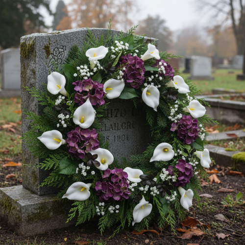 Artikel Kalla liljor på tråd, små, vita, 50 stycken