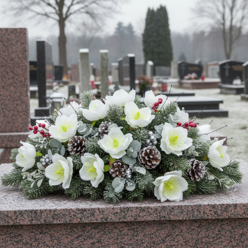 Artikel Julros på tråd, vit, 50 st