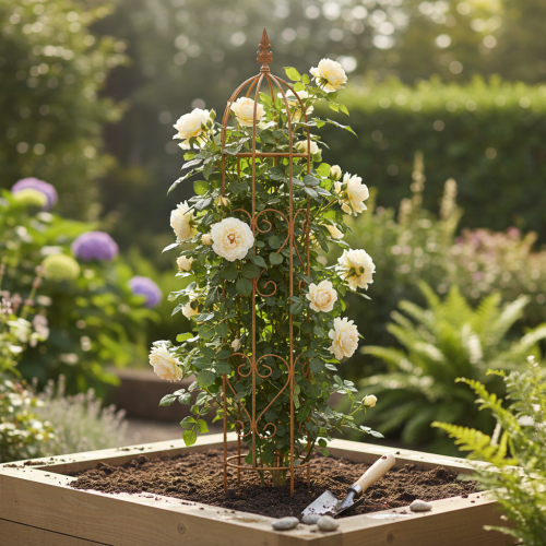 Artikel Trädgårdsspaljé, klätterhjälpmedel för rosor och andra klätterväxter, idealisk trädgårdsdesign, 108 cm, set om 2.