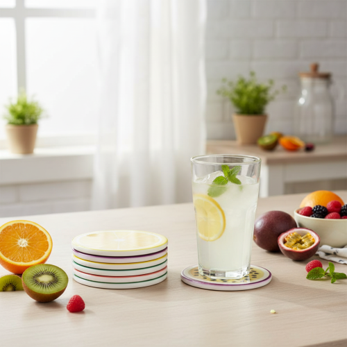 Artikel Fruktunderläggsset, Fruktdesign, Borddekoration, Kök &amp; Vardagsrum, 10 cm, 6 delar
