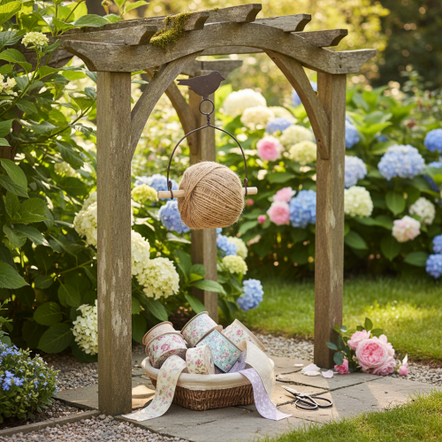 Praktisk dekorativ bandhållare, fågel, shabby chic | Floristik24.se