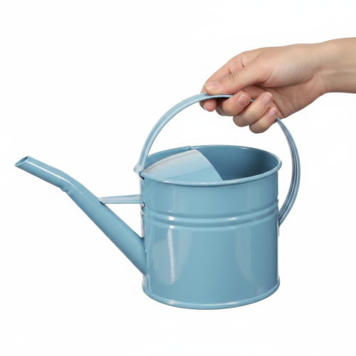 Dekorativ vattenkanna blomkruka blå metall 28x13x17cm 1,25l trädgårdsbalkongdekoration | Floristik24.se
