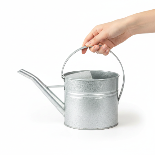 Vintage dekorativ vattenkanna, metall, silver, 1,25l kruka | Floristik24.se