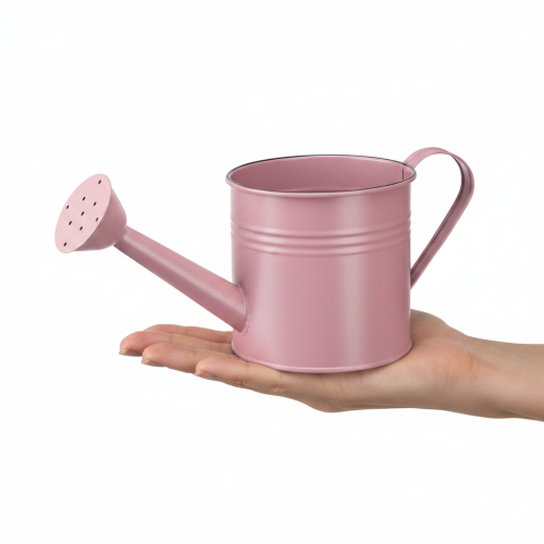 Dekorativ vattenkanna, rosa metallplanter, Ø13,5 cm H12,5 cm | Floristik24.se