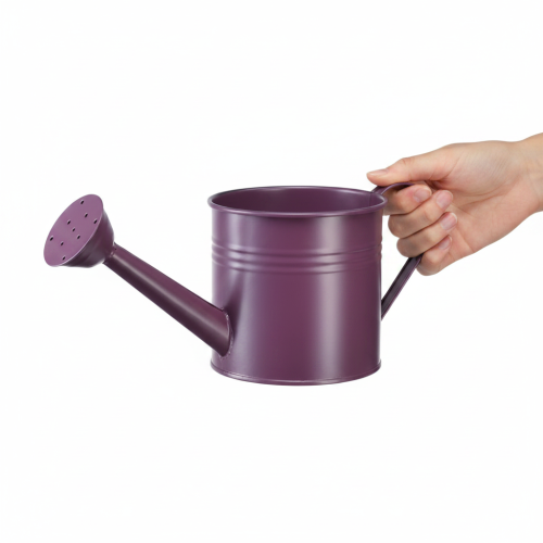 Dekorativ vattenkanna, lila metallplanter, Ø13,5 cm H12,5 cm | Floristik24.se