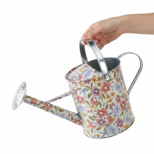 Dekorativ vattenkanna i metall, vintage blomkruka, Ø18 cm | Floristik24.se