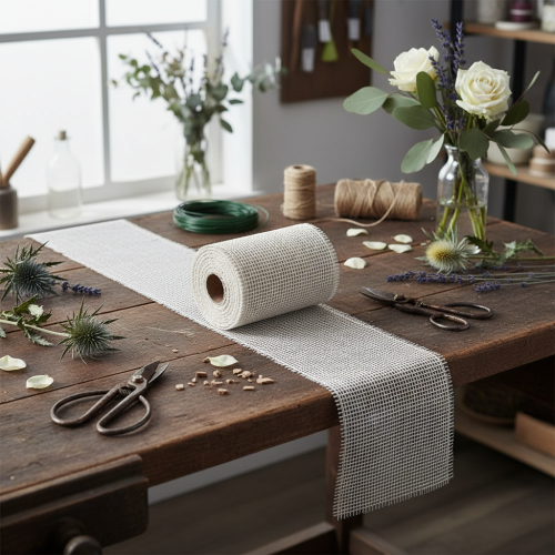 Bordslöpare jute juteband bordsband vit B15cm L10m | Floristik24.se