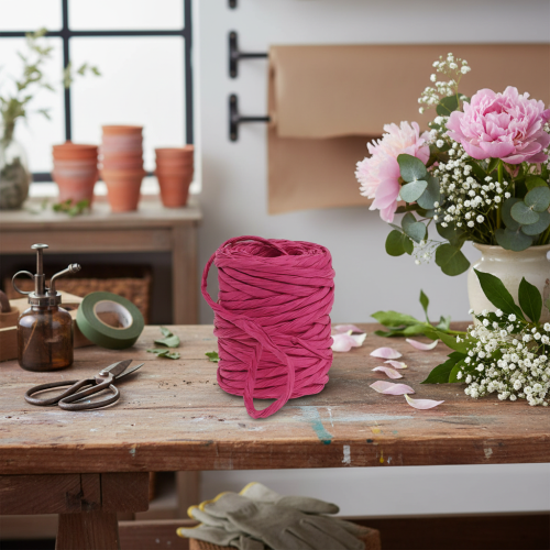 Papperssladd 6mm 23m rosa | Floristik24.se