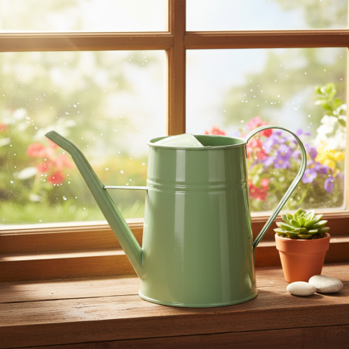 Vintage vattenkanna i metall för inomhusbruk, mintgrön, 1,7 l, dekorativ vas, retrodesign, H23 cm | Floristik24.se