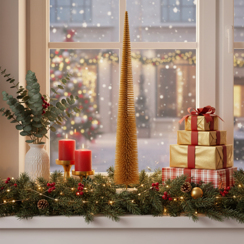 Dekorativ smal julgran, hög julgransdekoration, 80 cm | Floristik24.se