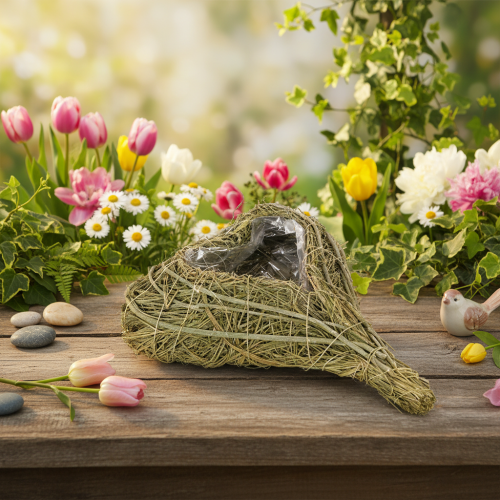 Naturligt växthjärta för blomsterhandel med folie, 25 cm | Floristik24.se