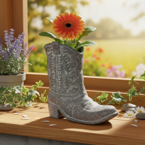 Dekorativa cowboystövlar planteringsskor 24 cm | Floristik24.se