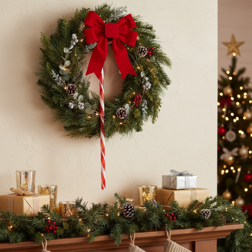 Konstgjord polkagris juldekoration 60cm 3st | Floristik24.se