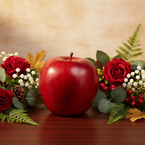 Dekorativt rött äpple, dekorativ frukt, Ø8cm H9,5cm, Red Delicious, 4 bitar | Floristik24.se