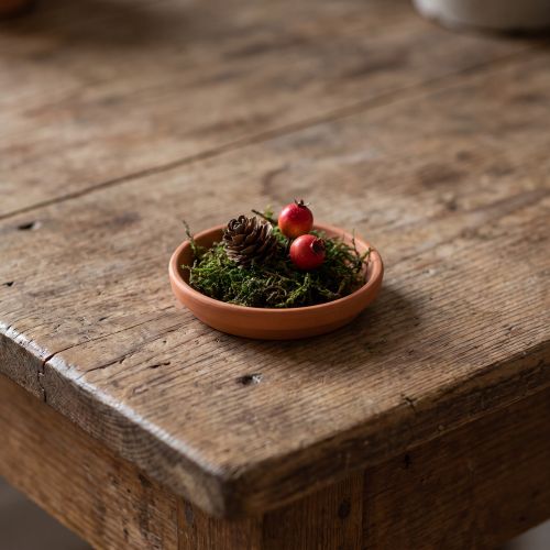 Underlägg, lerskål, keramik av terrakotta Ø6,2cm | Floristik24.se