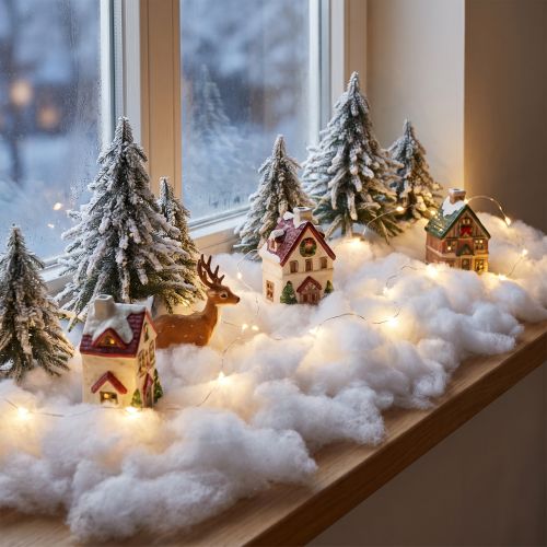 Artikel Dekorativ snöfluffig snökudde dekorativ snö 40g
