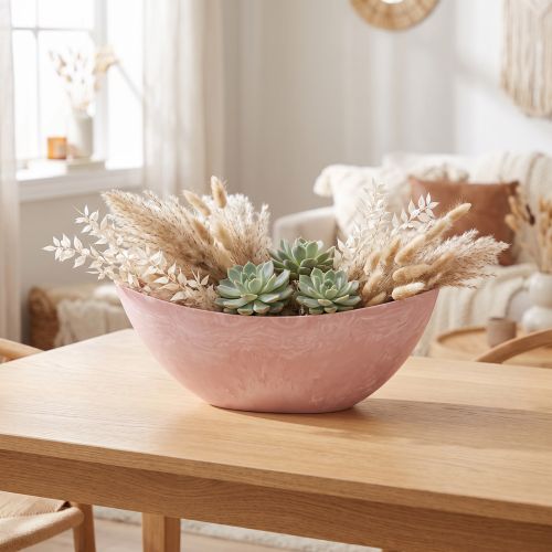 Dekorativ skål växtskål rosa 34cm x 11cm H11cm | Floristik24.se