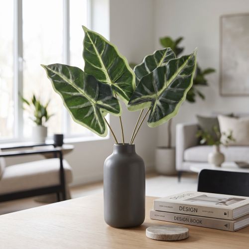 Alocasia Elephant Ear Arrow Blad Konstgjorda Växter Grön 55cm | Floristik24.se