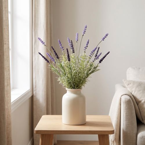 Lavendeldekoration Konstgjorda gäng konstgjorda växter Lila 36cm | Floristik24.se