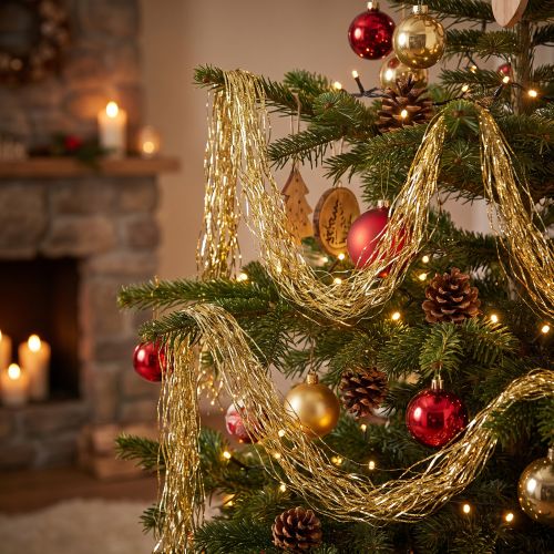 Glitter Gyllene julgransdekoration Juldekoration 50cm | Floristik24.se