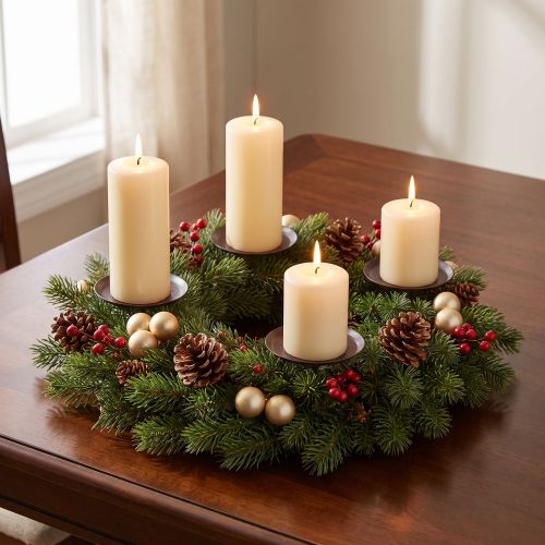 Ljusstake brun Ø6cm 4 st | Floristik24.se